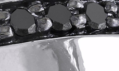 Delmar Sterling Silver Black Diamond Ring In Black