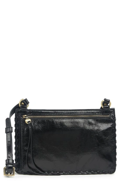 Shop Hobo Evoke Leather Crossbody Bag In Black