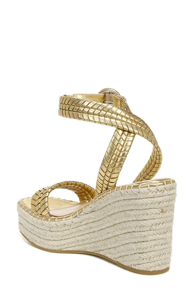 Shop Veronica Beard Rilla Espadrille Wedge Sandal In Gold