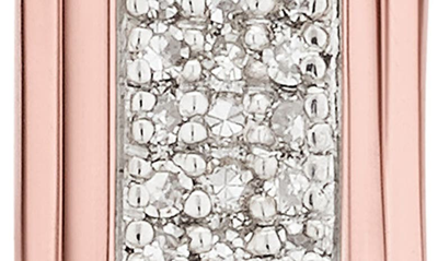 Shop Monica Vinader Baja Deco Diamond Stud Earrings In Rose Gold