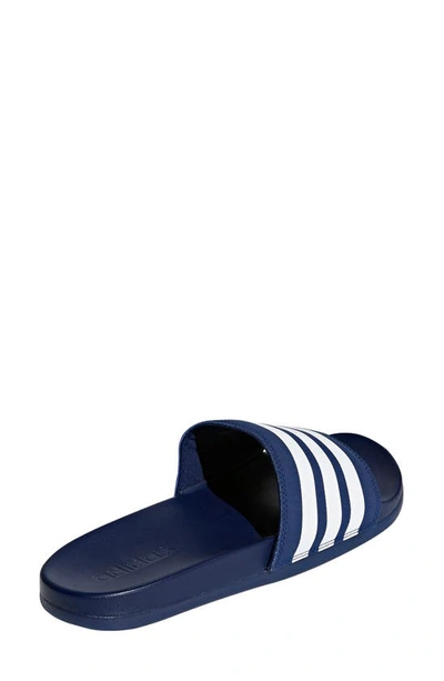 Shop Adidas Originals Adilette Comfort Sport Slide In Dark Blue/ White