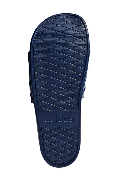 Shop Adidas Originals Adilette Comfort Sport Slide In Dark Blue/ White
