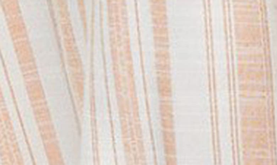 Shop Roxy Glowing Wave Stripe Sundress In Golden Ochre Stipre