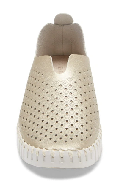 Shop Ilse Jacobsen Tulip 139 Perforated Slip-on Sneaker In Platin Fabric