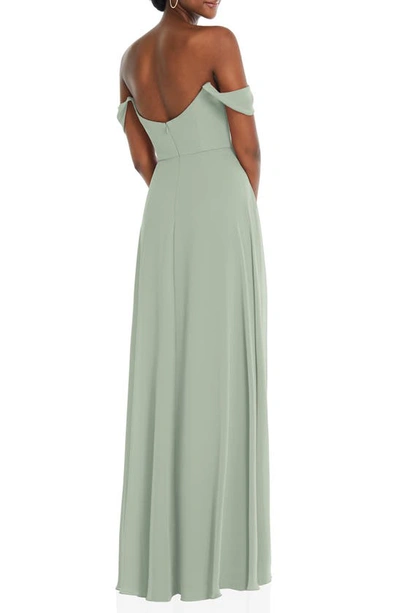 Shop After Six Off The Shoulder Evening Gown In Willow