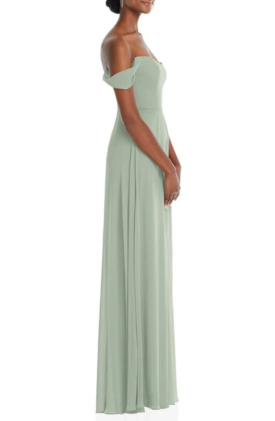 Shop After Six Off The Shoulder Evening Gown In Willow