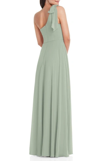 Shop After Six One-shoulder Evening Gown In Willow