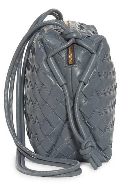 Shop Bottega Veneta Small Intrecciato Leather Shoulder Bag In Parakeet-gold