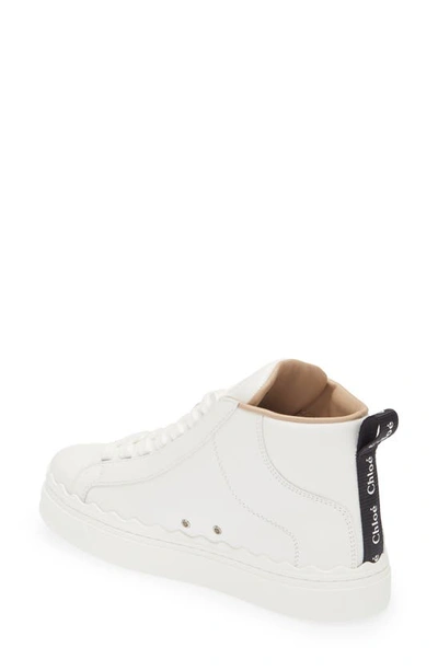 Shop Chloé Lauren High Top Platform Sneaker In White