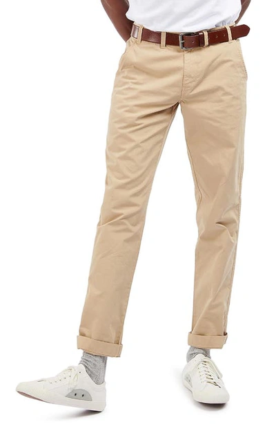Shop Barbour Glendale Chino Pants In Stone