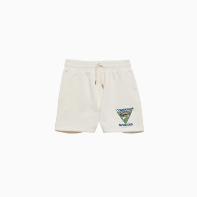 Shop Casablanca Tennis Shorts Ws22-jtr-037 In Off White