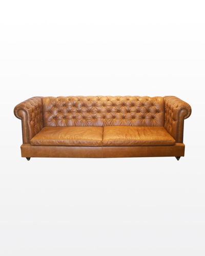 Shop Peninsula Home Collection Alani Tufted Leather Sofa, 108"