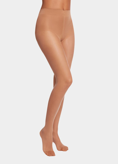Shop Wolford Pure 10 Tights In Gobi