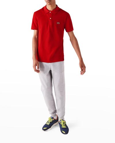 Shop Lacoste Men's Signature Polo Shirt In Red