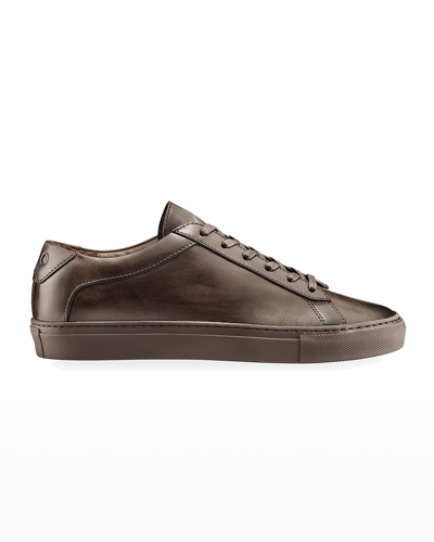 Shop Koio Men's Capri Tonal Leather Low-top Sneakers In Mocha