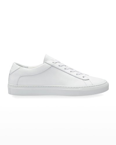 Shop Koio Men's Capri Tonal Leather Low-top Sneakers In White Light Gum