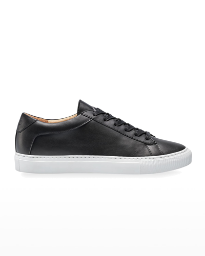 Shop Koio Men's Capri Tonal Leather Low-top Sneakers In Onyx