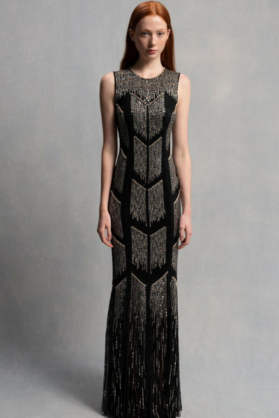 Jenny Packham Firecrown Beaded Metallic Gown In Multi | ModeSens