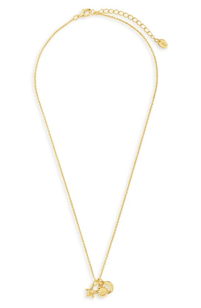 Sterling Forever 14k Gold Plated Sterling Silver Sun Star And Moon Charm Necklace In Gold