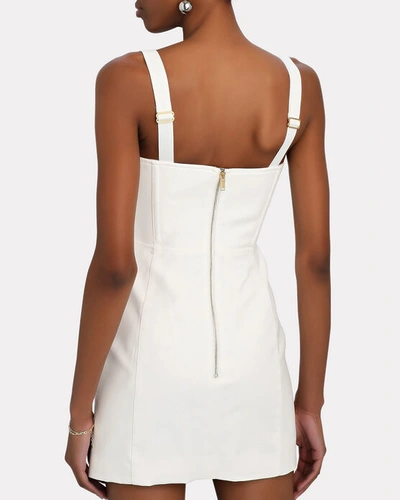 Shop Dion Lee Fan Lace Zip Mini Dress In White