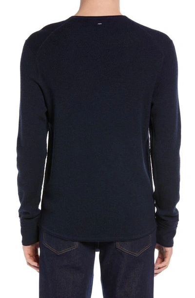 Shop Rag & Bone Collin Merino Wool Sweater In Dark Navy