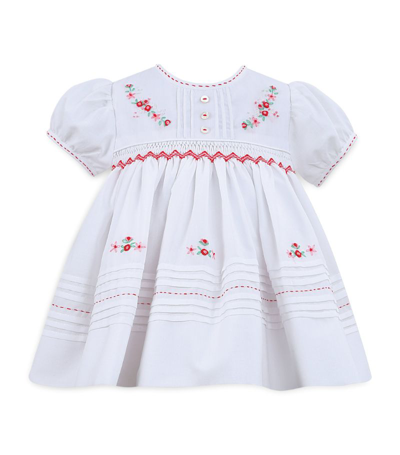 Shop Sarah Louise Pleated Smocked Dress In White