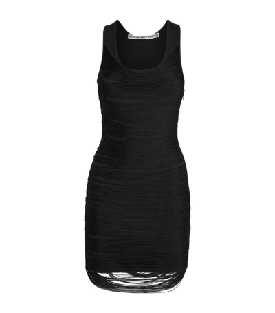 Shop Alexander Wang Fringed Mini Dress In Black