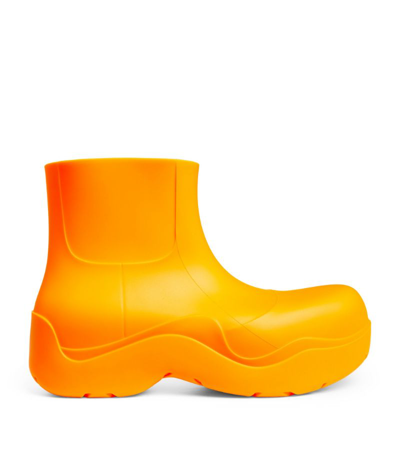Shop Bottega Veneta Puddle Boots In Orange