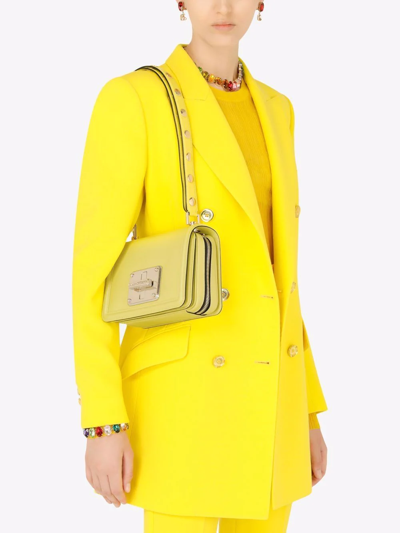 Shop Dolce & Gabbana Lola Leather Crossbody Bag In Yellow
