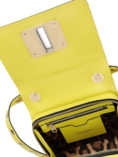 Shop Dolce & Gabbana Lola Leather Crossbody Bag In Yellow