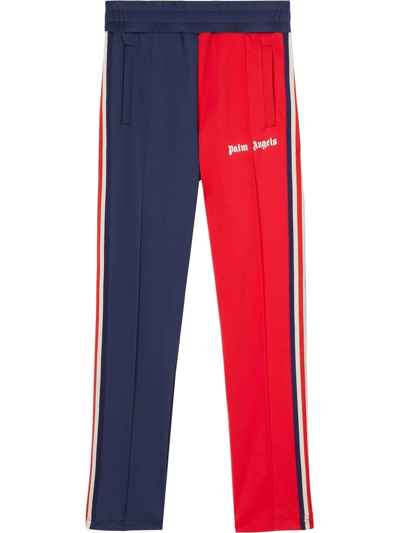 Shop Palm Angels Two-tone Track Pants In Red