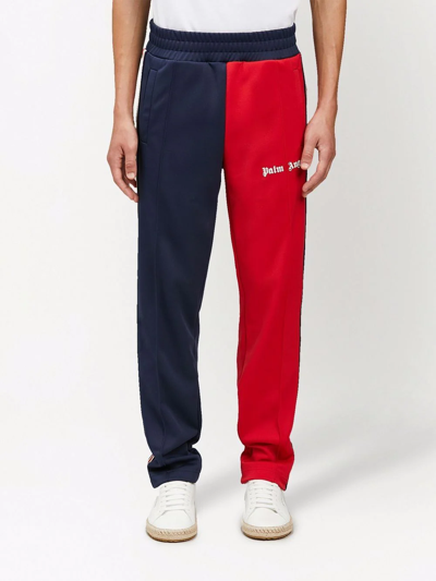 Shop Palm Angels Two-tone Track Pants In Red