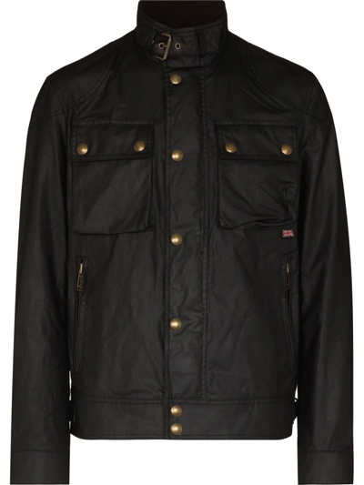Shop Belstaff Racemaster Button-up Jacket In Black