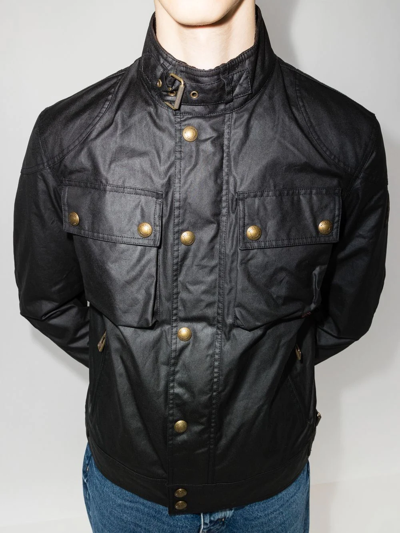 Shop Belstaff Racemaster Button-up Jacket In Black