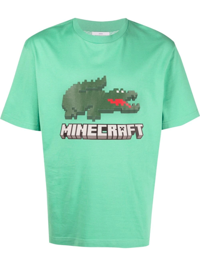 Lacoste Minecraft Organic-cotton T-shirt In Clover Green | ModeSens
