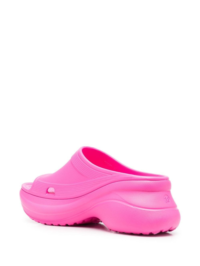 Shop Balenciaga X Crocs™ Platform Slide Sandals In Rosa