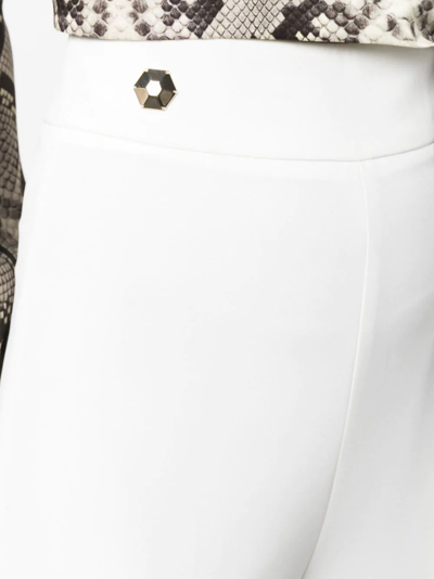 Philipp Plein Cady Gold-studded Trousers In White