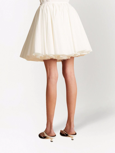 Shop Khaite The Jorja Full Mini Skirt In White