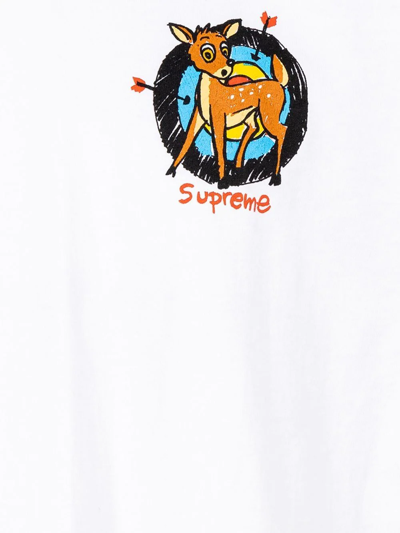 Shop Supreme Deer Short-sleeve T-shirt In Weiss