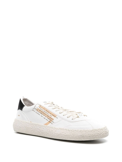 Shop Puraai Lo-top Logo Sneakers In White