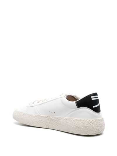 Shop Puraai Lo-top Logo Sneakers In White