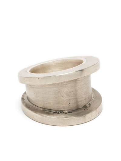 Shop Parts Of Four Chasm V2 Wide Ring In Silber