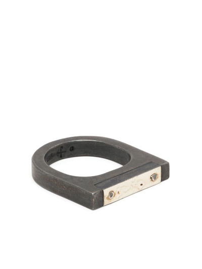Parts Of Four Two-tone Plate Ring In Silber