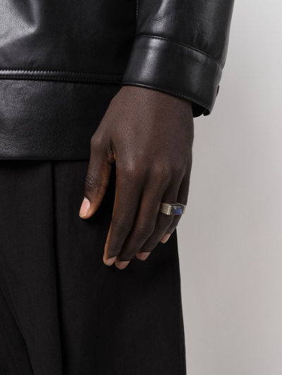 Shop Parts Of Four Two-tone Crystal Signet Ring In Silber