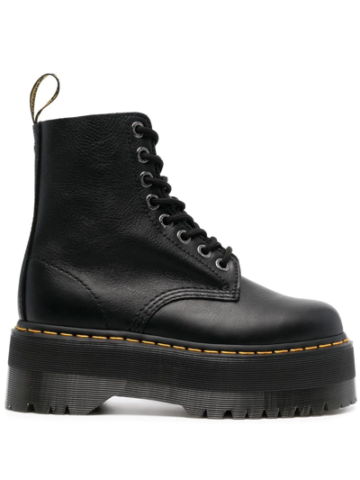 Shop Dr. Martens' 1460 Pascal Max Platform Boots In Schwarz