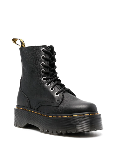 Shop Dr. Martens' Jadon Iii Pisa-leather Platform Boots In Schwarz