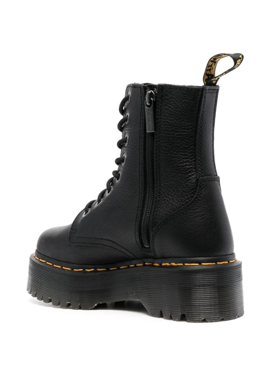 Shop Dr. Martens' Jadon Iii Pisa-leather Platform Boots In Schwarz