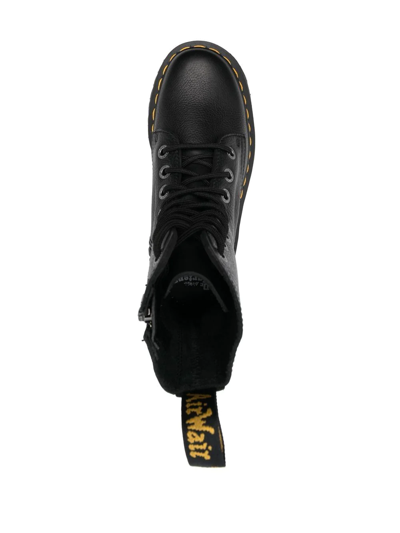 Shop Dr. Martens' Jadon Iii Pisa-leather Platform Boots In Schwarz