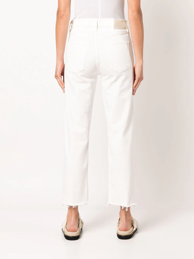 Shop Citizens Of Humanity Florence Wide Straight Jeans In White