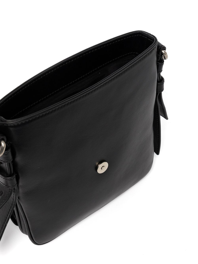 Shop Tod's T-buckle Leather Messenger Bag In Schwarz